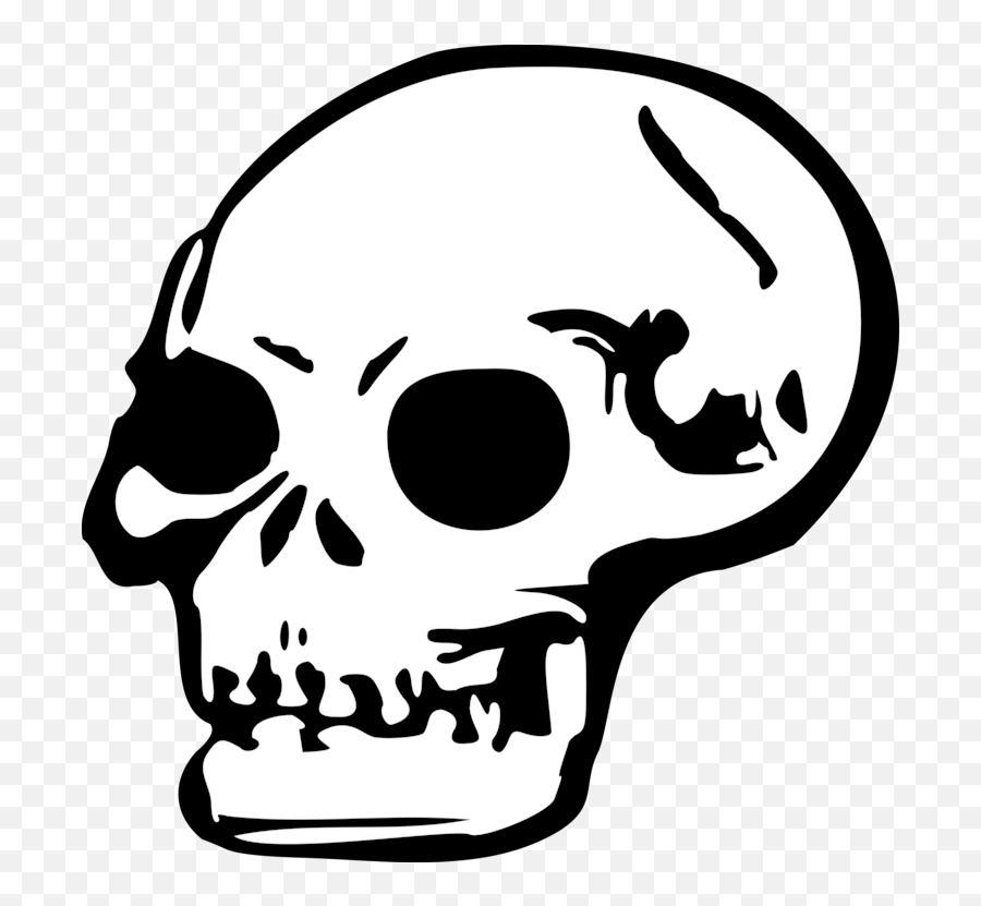 Line Art Head Snout Png Clipart - Skull Clip Art Emoji,Skeleton Emoticon