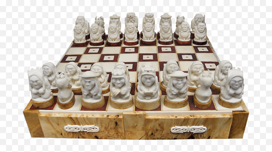 Chess Set Of Bone Exclusive Exceptional Uniqueoriginal Emoji,Chess Is Easy Its Emotions