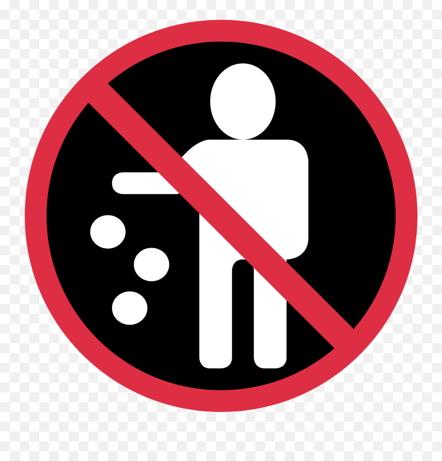 No Littering Emoji Clipart - No Littering Emoji,No Symbol Emoji