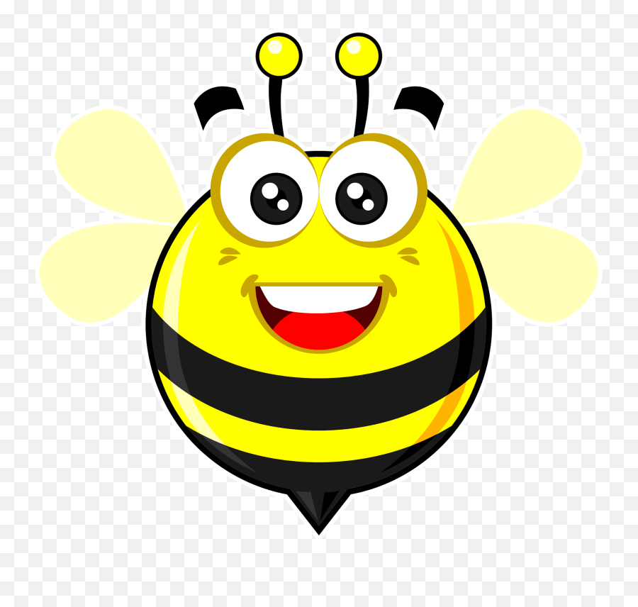 Happy Bee Clipart Free Download Transparent Png Creazilla - Clip Art Happy Bee Emoji,Bumblebee Emoji