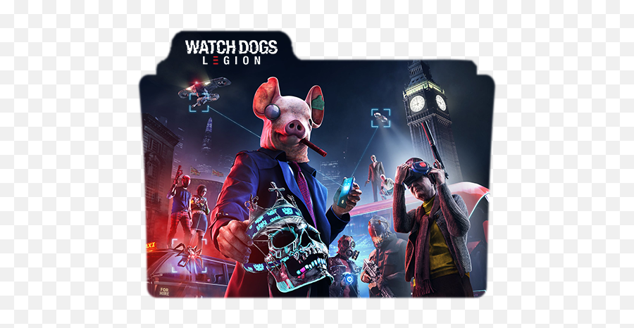 Watch Dogs Legion Folder Icon - Designbust Watch Dogs Legion Emoji,Watch Emoji Movie Free