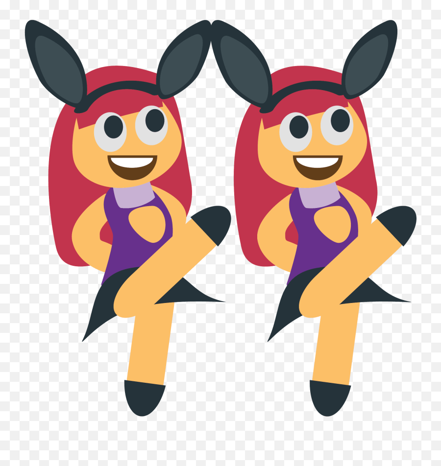 People With Bunny Ears Emoji Clipart - Emojione,Bunny Emoji