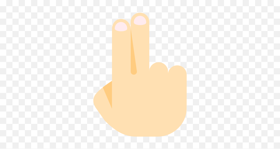 Two Fingers Skin Type 1 Icon In Color Style Emoji,Fingers Touching Emoji