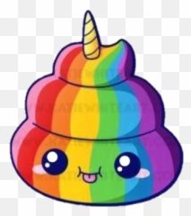 Popo Unicornio Sticker - Unicorn Poop Emoji Clipart,Emoji De Popo