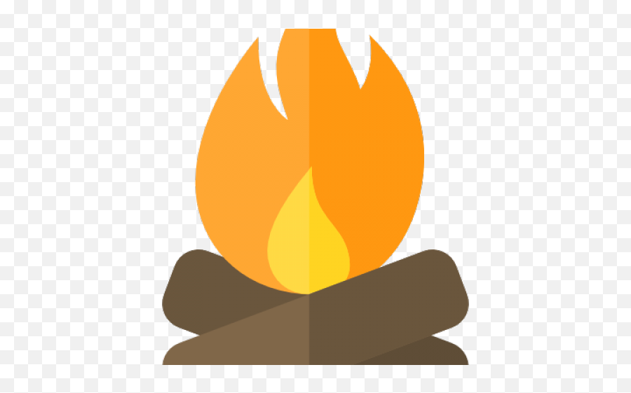 Bonfire Clipart Transparent - Fire Flat Design Png Emoji,Campfire Emoji Iphone