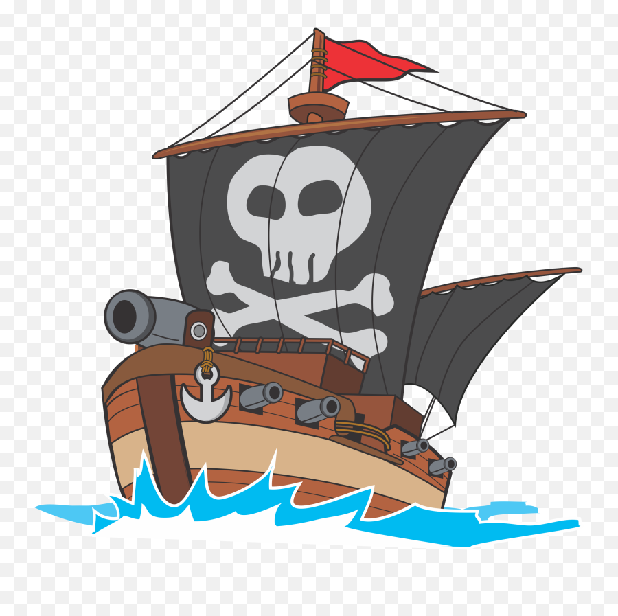 Pirate Ship Clipart Png Emoji,Pirate Flag Emoji