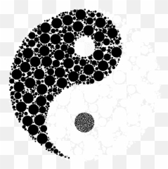Yin Yang Symbol Made With Circles - Yin Yang Abstract Png Emoji,Yin And Yang Emoji