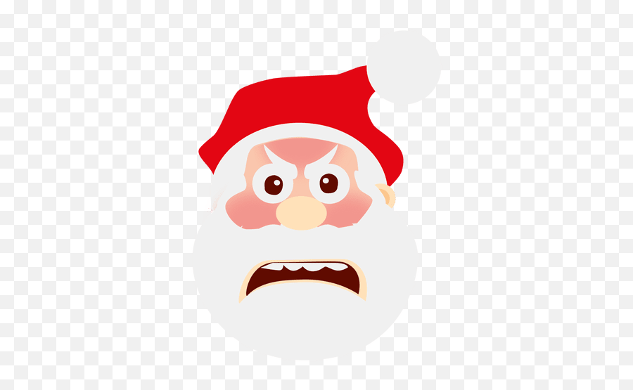 Worried Santa Face Cartoon - Transparent Background Santa Confused Png Emoji,Worry Emoticon