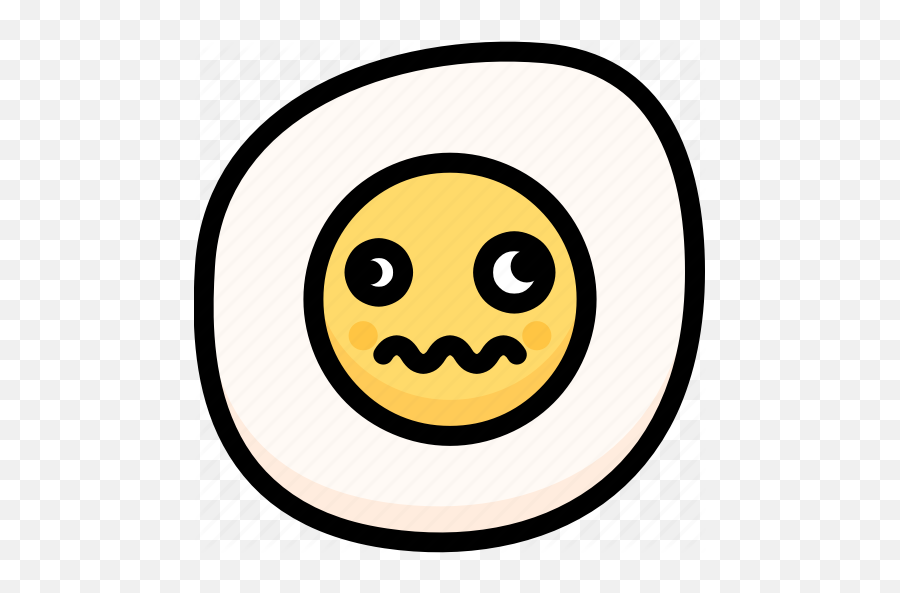Dizzy Emoji Emotion Expression Face Feeling Fried Egg Icon - Download On Iconfinder Happy,Dizzy Emoji