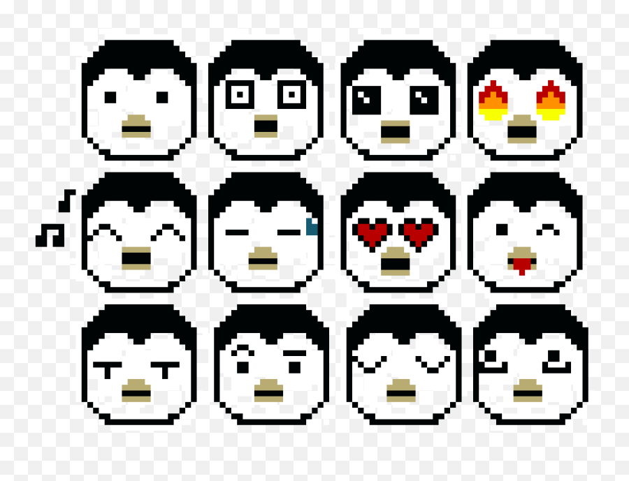 Penguin Emoji Doodles - Happy,Penguin Emoji