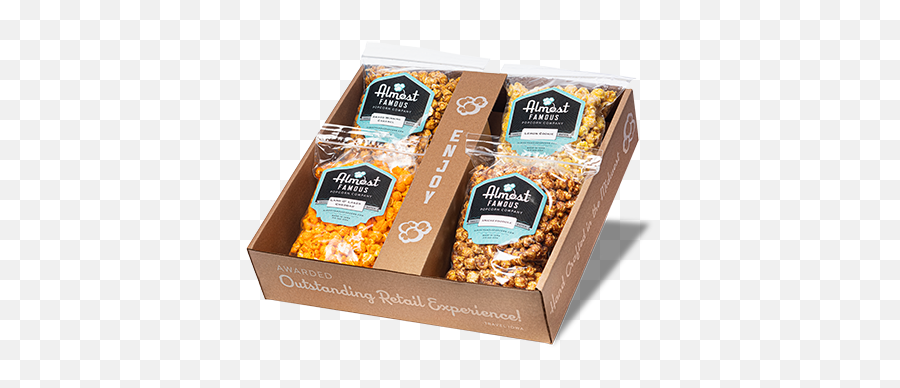 Almost Famous Popcorn - Corporate Gifts Cedar Rapids Ia Popcorn Gift Set Emoji,Emoticon With Popcorn And Soda Images