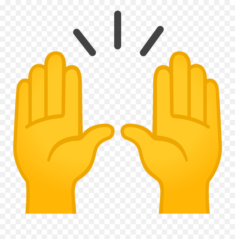 Raising Hands Emoji Clipart - Raising Hands Emoji,Raised Hand Man Emoji