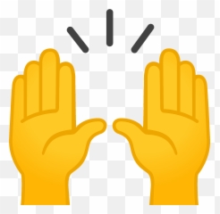 Raising Hands Emoji Clipart - Raising Hands Emoji,Raised Hand Man Emoji