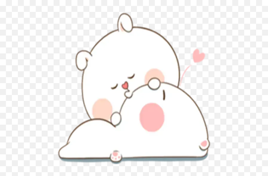 Plump Little Chick 1 Whatsapp Stickers - Couple Bear Sleeping Gif Emoji,Tuagom Puffy Bear Emoticon