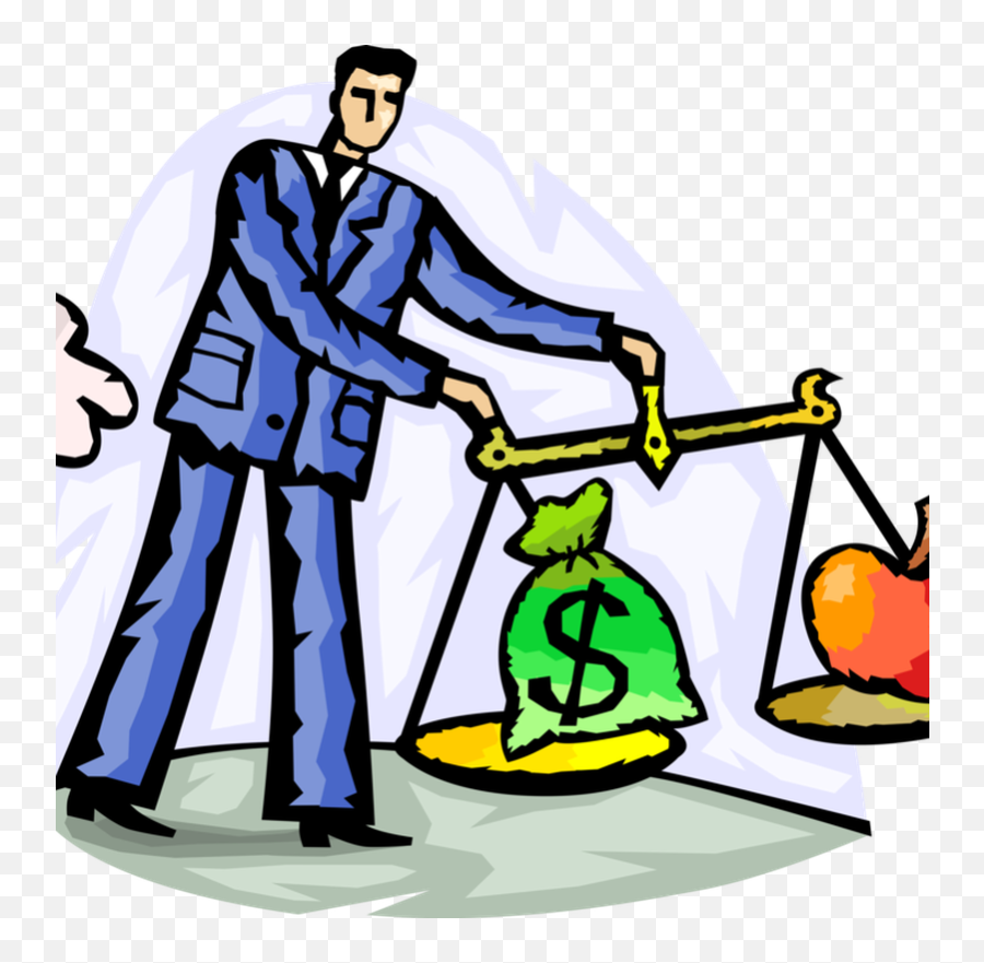 Vector Illustration Of Businessman Weighs Cash Money - Clean Emoji,Astronaut Emoji Iphone