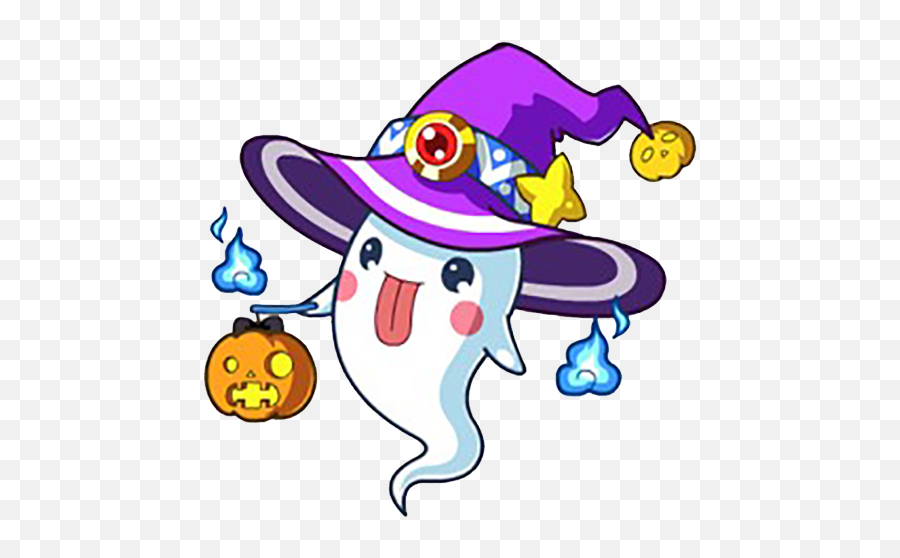 Ghost Tencent Qq Halloween Purple Headgear For Halloween - Archdiocese Of Liverpool Emoji,Purple Bird Emoticon Facebook