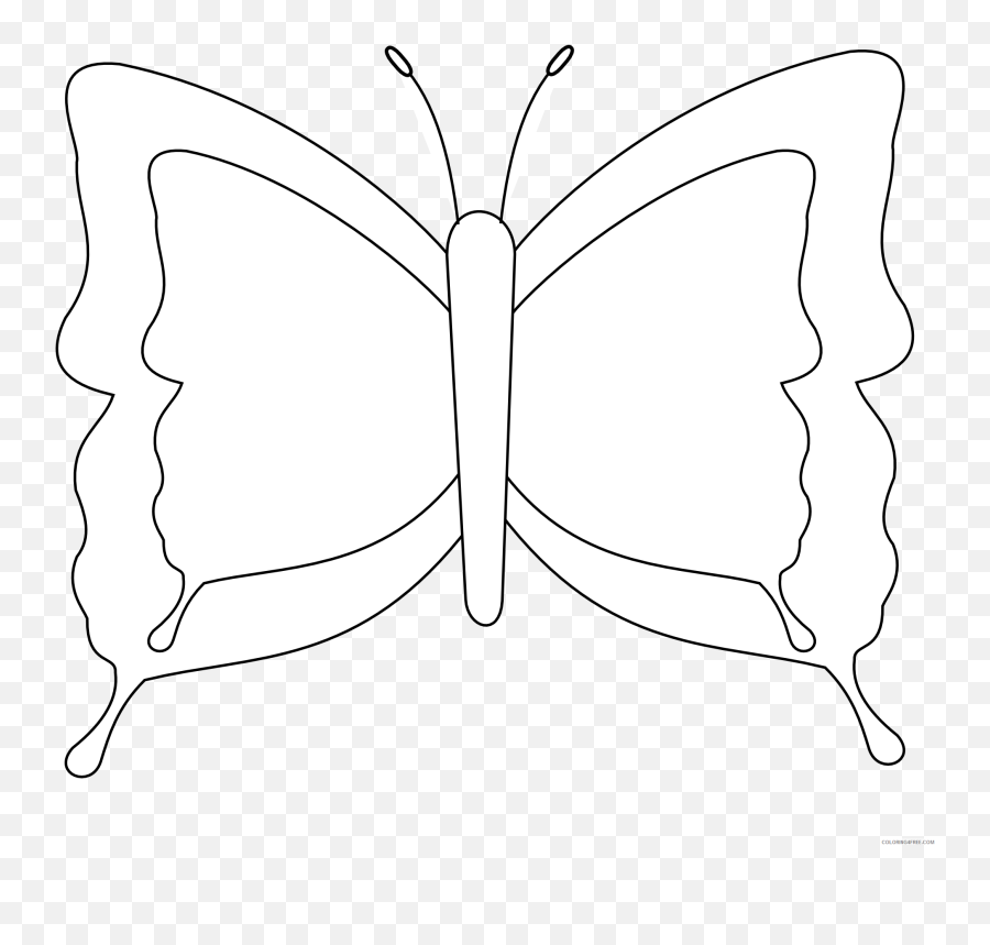 Black And White Butterfly Coloring Pages Butterfly 60 Black - Clip Art Emoji,Black And White Breakfast Emoji