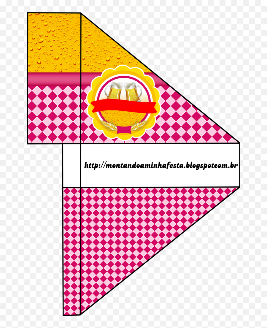 Kit Festa Boteco Rosa - Montando Minha Festa Gingham Round Emoji,Fazendo A Minha Festa Emoji