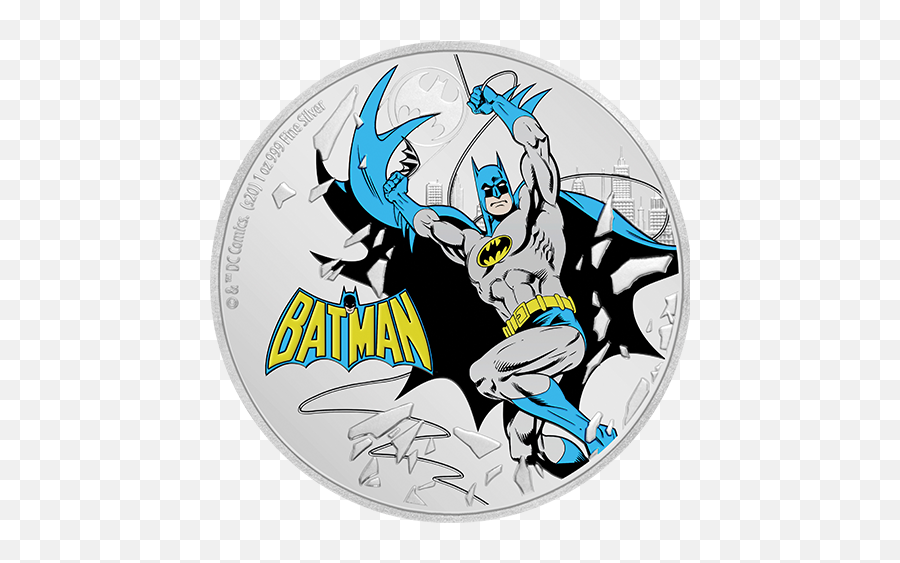 Dc Comics 2020 Jla Batman 1oz Silver - 2020 Batman 1oz Silver Coin Emoji,Batman With Bat Emojis Cake