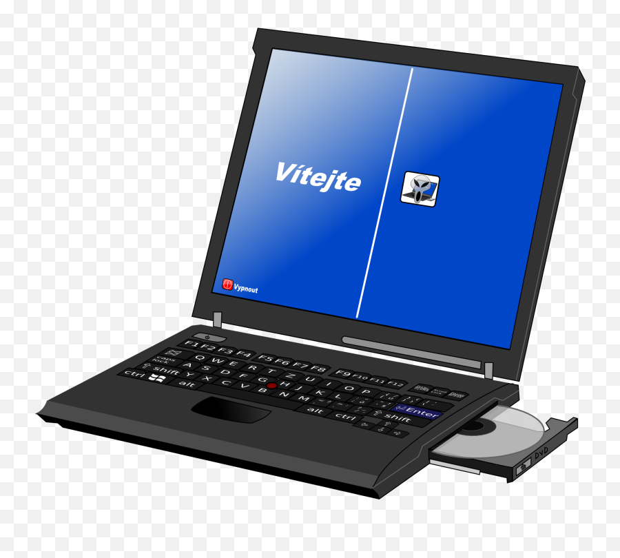 Drawing Of A Laptop With The Open Cd Rom Free Image Download Emoji,Emotion Portable Dvd/cd/audio Player