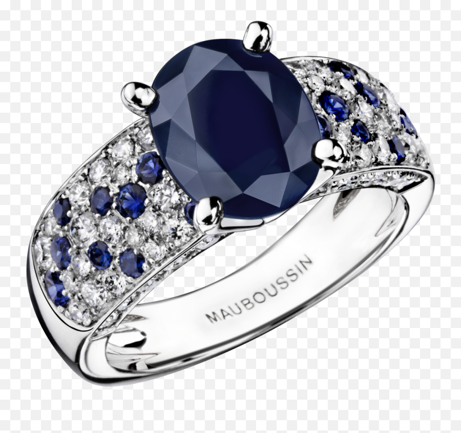 Mauboussin Ring Saphir Du0027amour White Gold Sapphires And Emoji,Emotions Engagment Rings