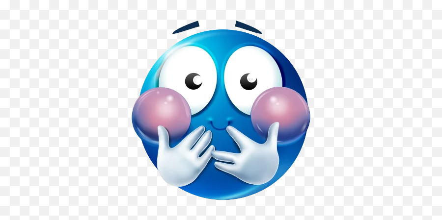 Telegram Sticker From Blue Emotions Pack Emoji,Blue Emoji Eating Cookie Png