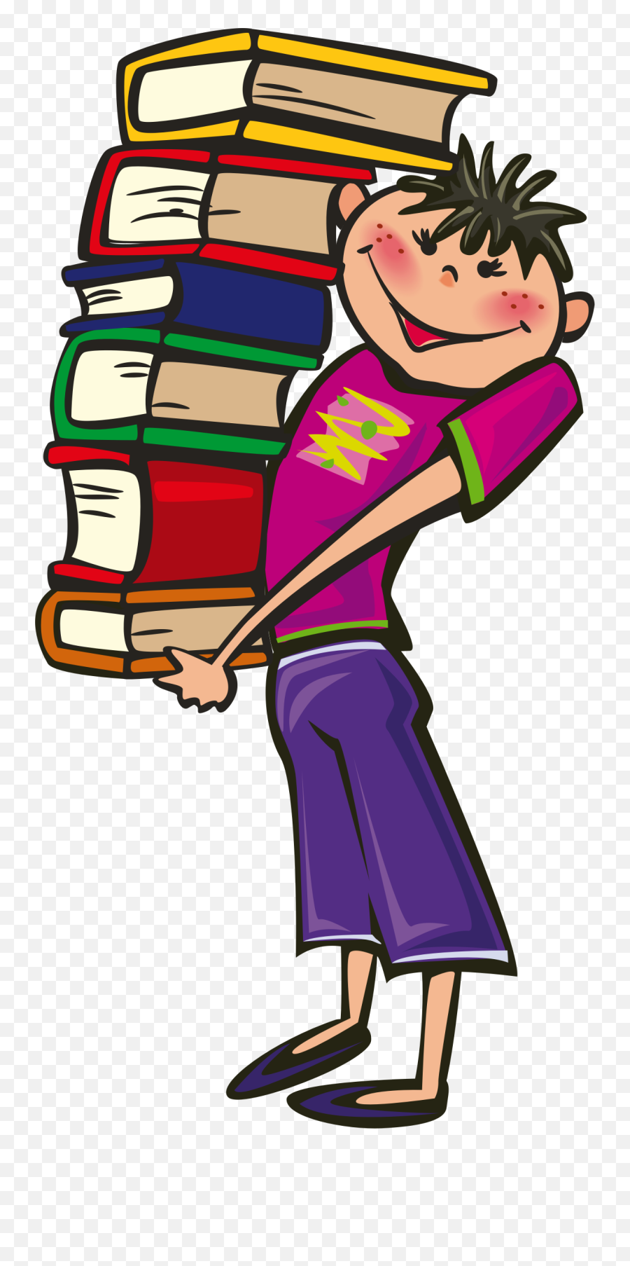 Stack Of Books Image Of Stack Books Clipart School Book Clip - Student Carrying Books Clipart Emoji,Boy And Book Emoji