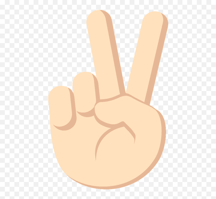 Victory Hand Emoji Clipart - Maozinha De Paz E Amor,3 Fingers Emoji