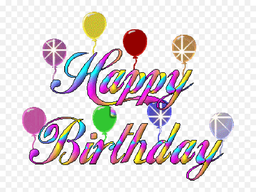 Happy Birthday Celebration Ballons Animated Gif - Happy Happy Birthday Animation Png Emoji,Happy Birthday Emoji Gif