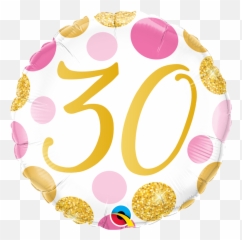 Pink Gold Dots - Balloon Emoji,Adult Birthday Emoji