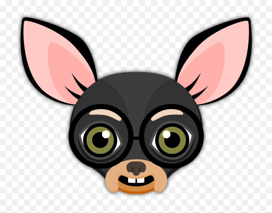 Black Tan Chihuahua Emoji Stickers For - Emoji,Studious Emoji