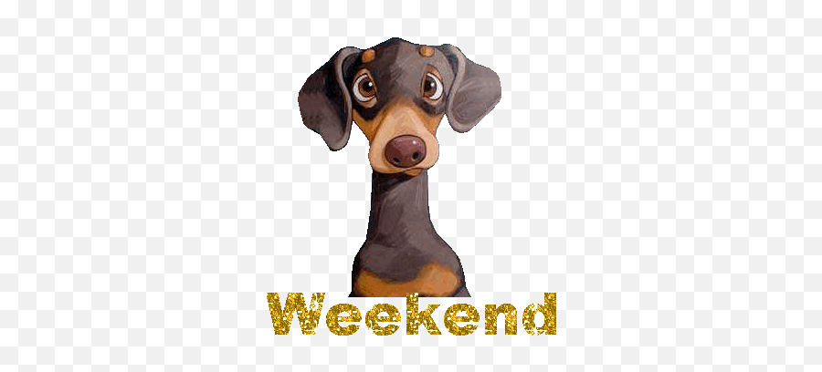 Dachshund Graphics And Animated Gifs Picgifscom - Have A Nice Weekend Gifs Animados Emoji,Weiner Dog Emoticons