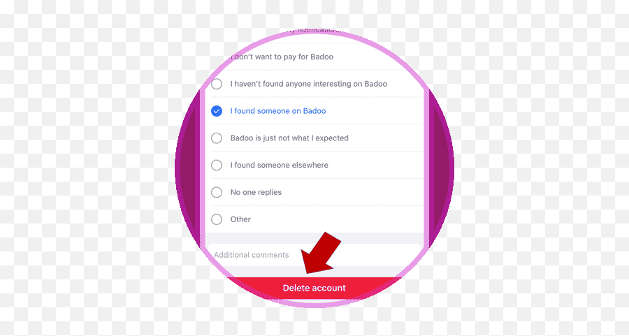 How To Delete Badoo Account On Iphone Android App Pc - Pigotta Unicef Emoji,Delete Emoji