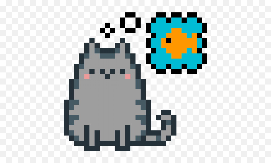 Pusheen Animation - Pixilart Cat Pixel Emoji,Pusheen The Cat Facebook Emoticons