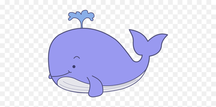 Whale - Cute Stickers By Yuri Andryushin Cute Humongous Whale Clipart Emoji,Whale Emojis Iphone