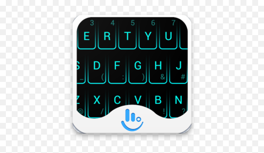 Neon Blue Keyboard Theme - Office Equipment Emoji,Emoji Smart Neon Keyboard