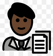 Man Office Worker Dark Skin Tone Emoji - Download For Free Transparent Work Emoji Png,Dark And Light Skin Emojis