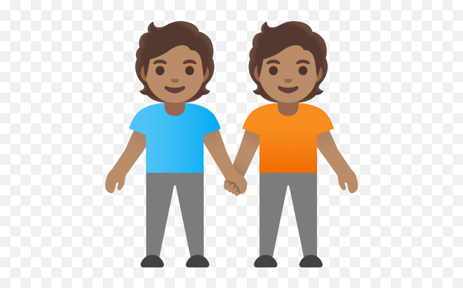 Tono De Piel Medio - Google Men Holding Hands Emoji,Emoji Hombros Encogidos