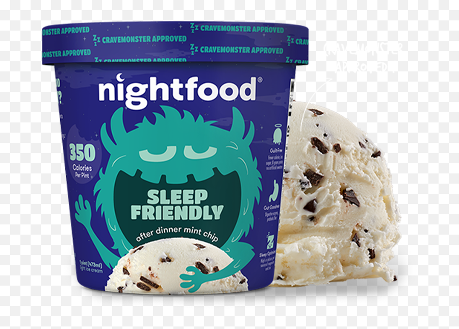 Sleep - Nightfood Ice Cream Emoji,Ice Cream Emoji Changing Pillow