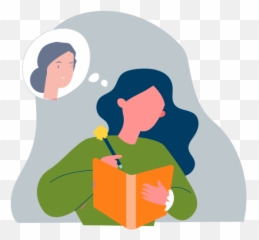 For Healthy Minds At Uw - Girl Writing In Diary Clipart Emoji,What Are The 7 Lower Lokas Emotion
