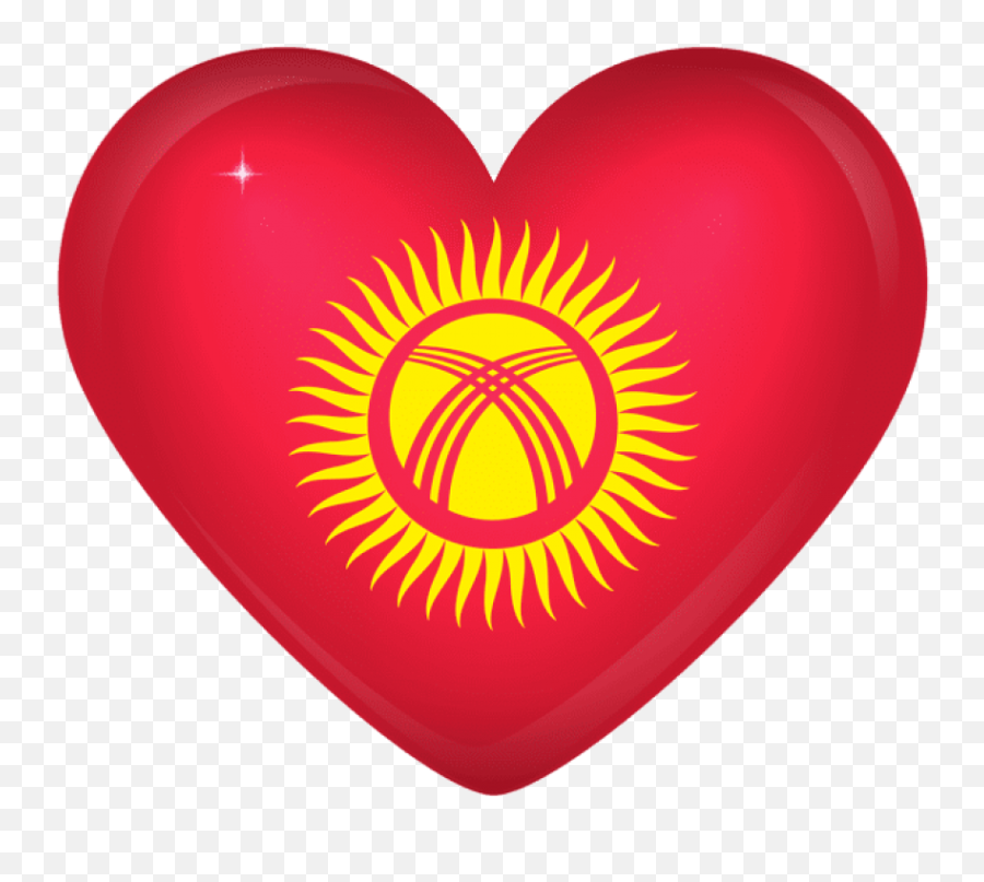 Free Png Kirgizstan Large Heart Flag Png Images Transparent - Kyrgyzstan Waving Flag Emoji,Denmark Flag Emoji