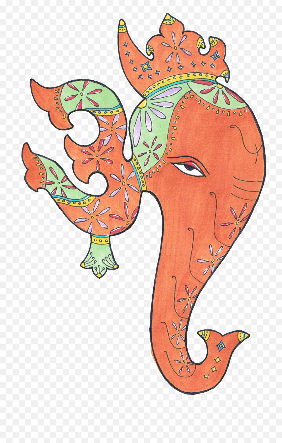 Enchanted Elephant Yoga Emoji,Elephant Temple Secretions Emotion
