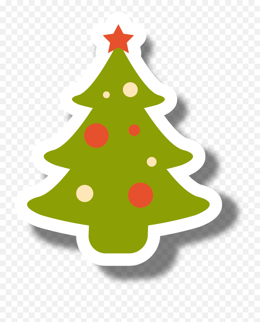Christmas Tree Clip Art - Christmas Tree Vector Png Download Emoji,Holiday Emojis Vectors