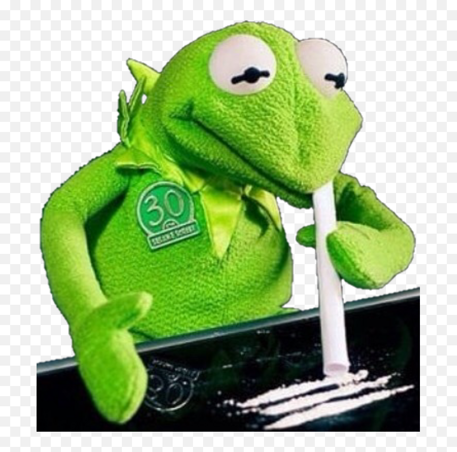 Kermitcoke - Kermit The Frog Snorting Emoji,Frog Emoji