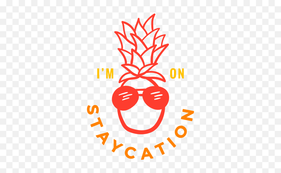 Staycation Pineapple Badge Transparent Png U0026 Svg Vector Emoji,Pics Of Pineapple Emojis