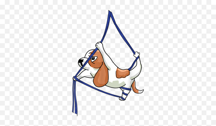 Aerial Yoga Gymnastic Artist Dance Aerialist Dog Puppy Funny Emoji,Silly Emotions Clipart