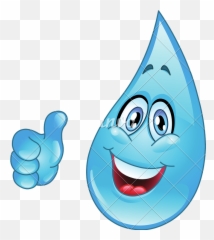 Download Hd Icons By Canva - We Should Not Waste Water Emoji,Droplet Emoticon