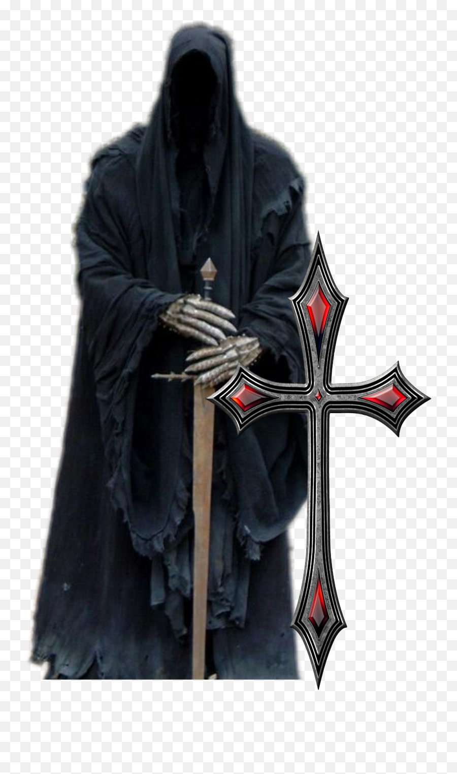 Death Cross Black Man Sword Sticker By Marras - Death Emoji,Crossed Swords Emoji