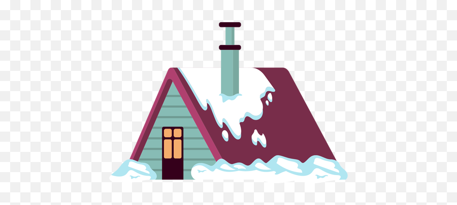 Snowed House Simple - Transparent Png U0026 Svg Vector File Snowed House Png Emoji,Chimney Emoji