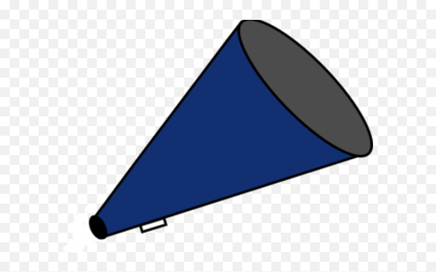 Cone Clipart Blue - Navy Blue Megaphone Clipart Png Cheer Megaphone Navy Blau Emoji,Snow Cone Emoji
